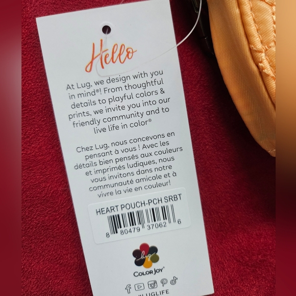 Lug Scoop In Bouquet Blue With NWT Heart Pouch - Picture 7 of 13